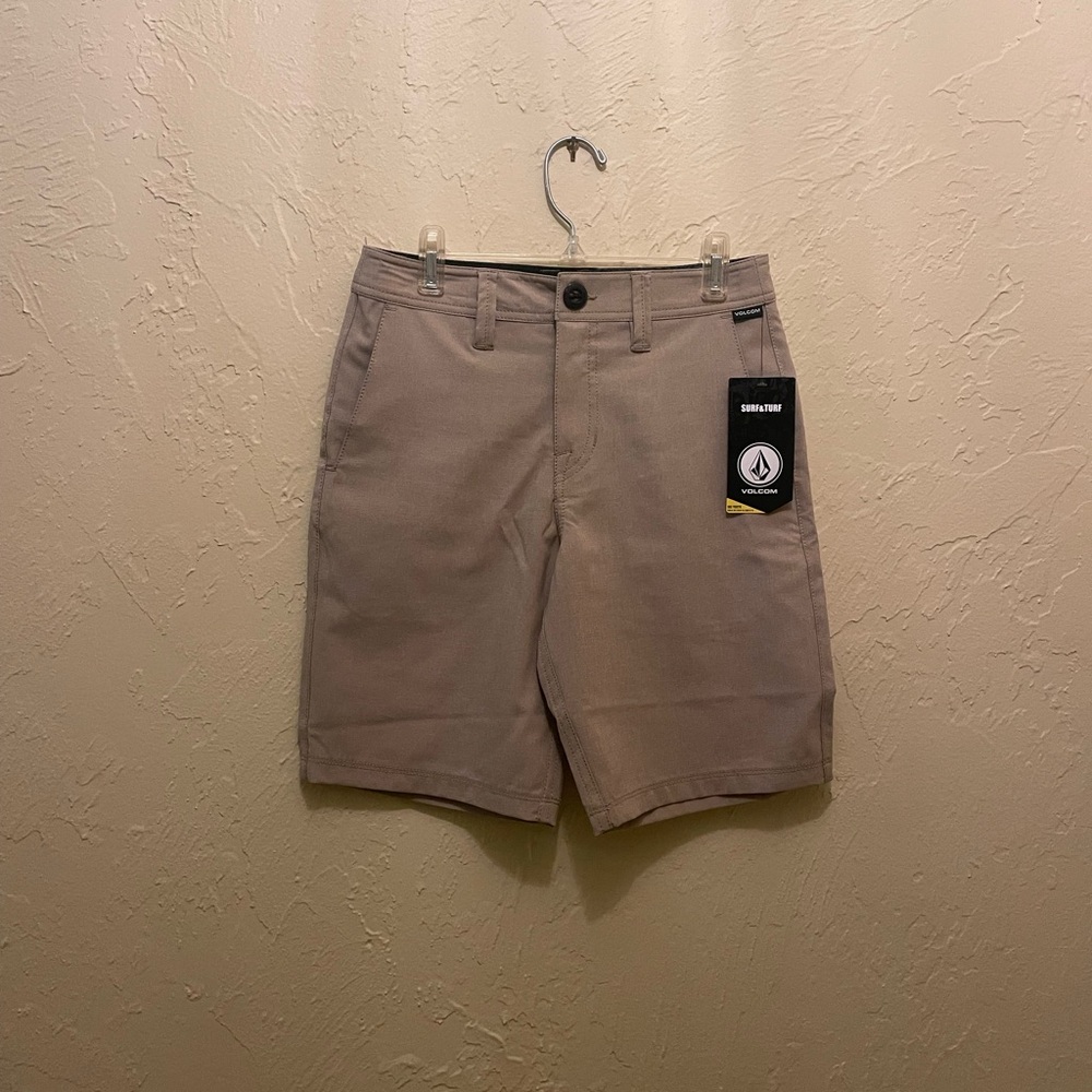 Volcom kids Flat Front Tan Shorts